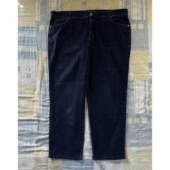 Gloria Vanderbilt Blue Denim Stretch Straight Women's Jeans Sz 18W - Picture 1 of 16